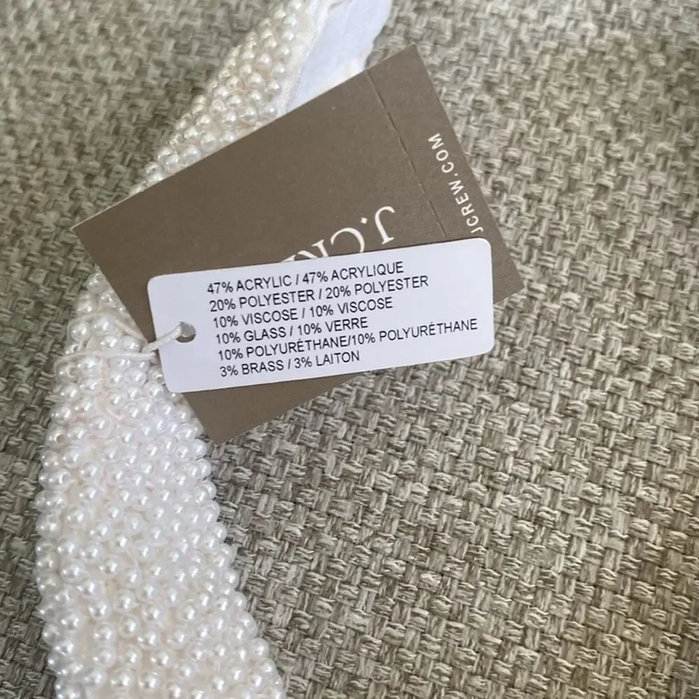 J. Crew Pearl Beaded knot headband